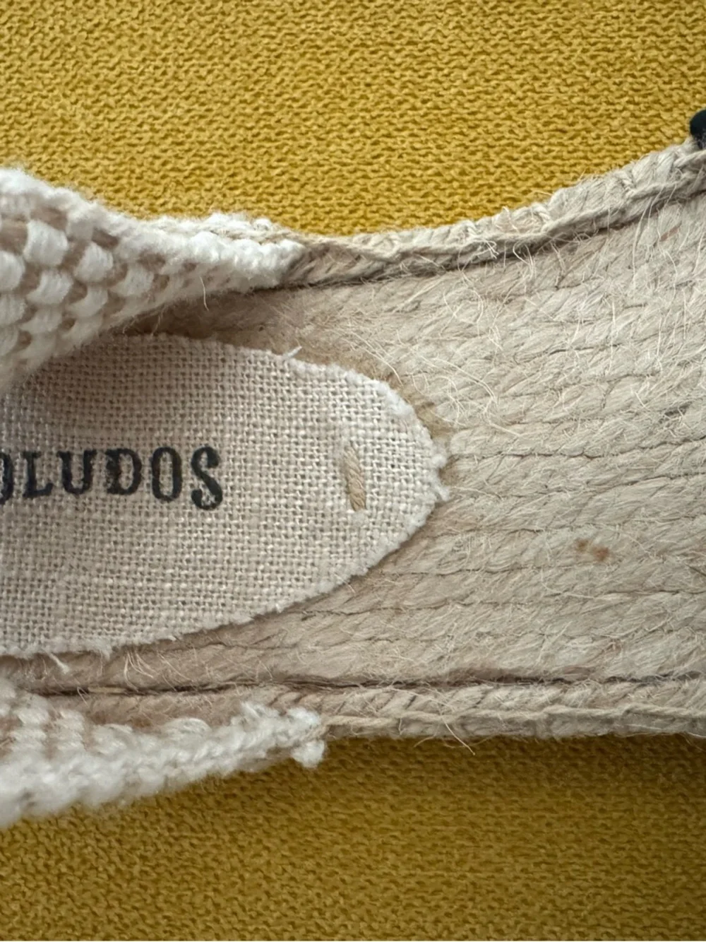 SOLUDOS Striped Ankle-Tie Espadrille Flats - Black & Cream